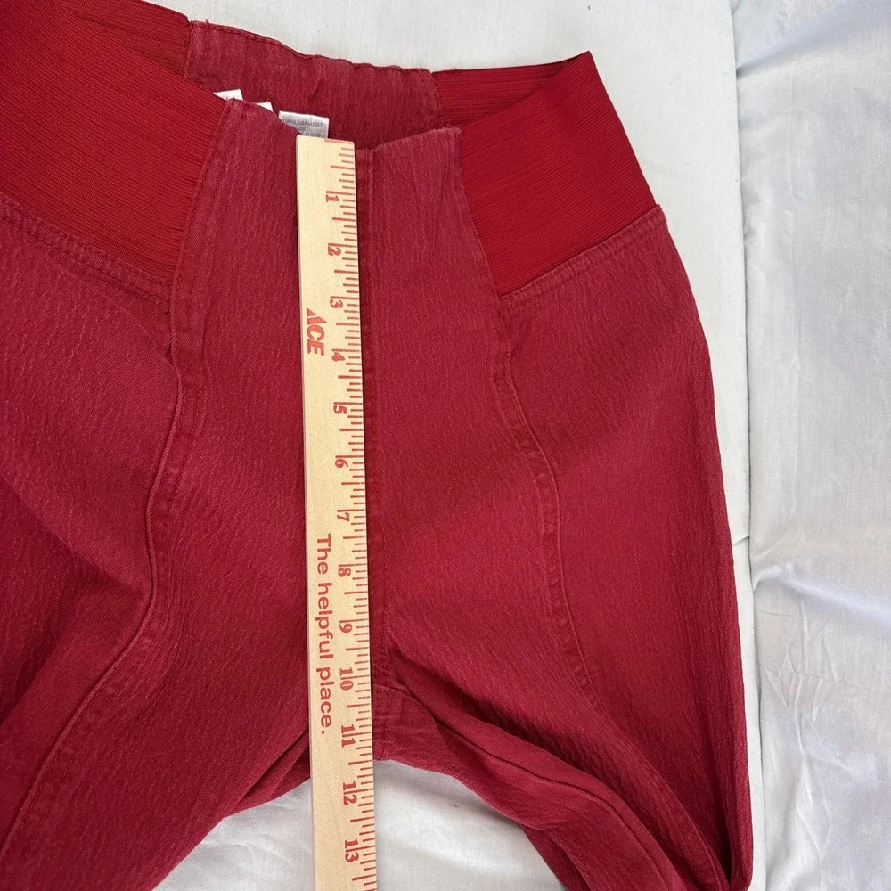 DG2 Diane Gilman Pull On Pants Womens Medium Red Stretch Jeggings 28x30